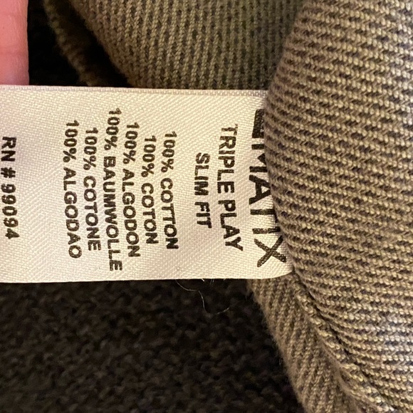 Matix Mens Gray Short Sleeve Baseball Style Button Down Embroidered Shirt /L - Picture 10 of 12